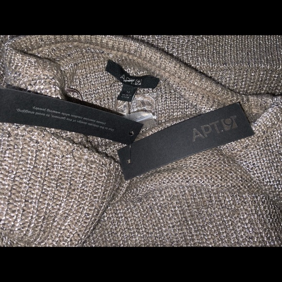 NWT Sheer Shimmery Mixed Stitch Sweater - Picture 7 of 7